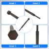 SIYOEN L5p Glow Plug Reamer, EN-52074 GM-52074 Glow Plug Bore Reamer Compatible with Duramax 6.6L 3.0L 2.8L Engines Replaces otc-7223 Carbon Buildup Removal & Thread Cleaning-Black view 4