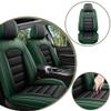 Cresater Car Seat Covers for Jeep Wrangler 1987-2026,5PCS/Black&Green view 2