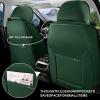 Cresater Car Seat Covers for Jeep Wrangler 1987-2026,5PCS/Black&Green view 4
