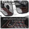 Car Floor Mats Fit for Dodge Avenger 2010-2014- Faux Leather Floor Mats for Car,Car Mats All Weather Deep-Dish Odorless,Auto Interior Accessories (Black/Red) view 3