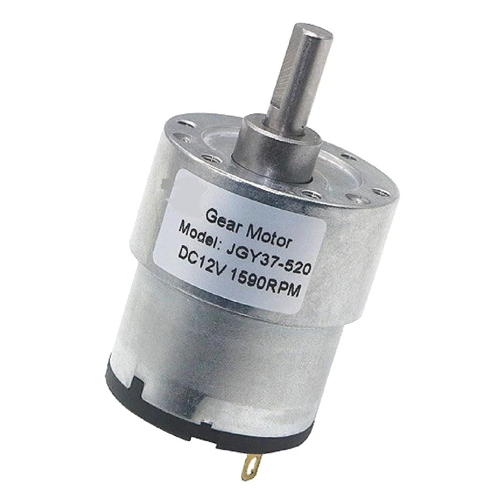 JGB37-520 DC Brushed Micro Gear Motor, 24V 1590RPM, Metal Gears, 3Nm Torque, IP44, for Smart Toilet and Home Appliances (12RPM 24V)