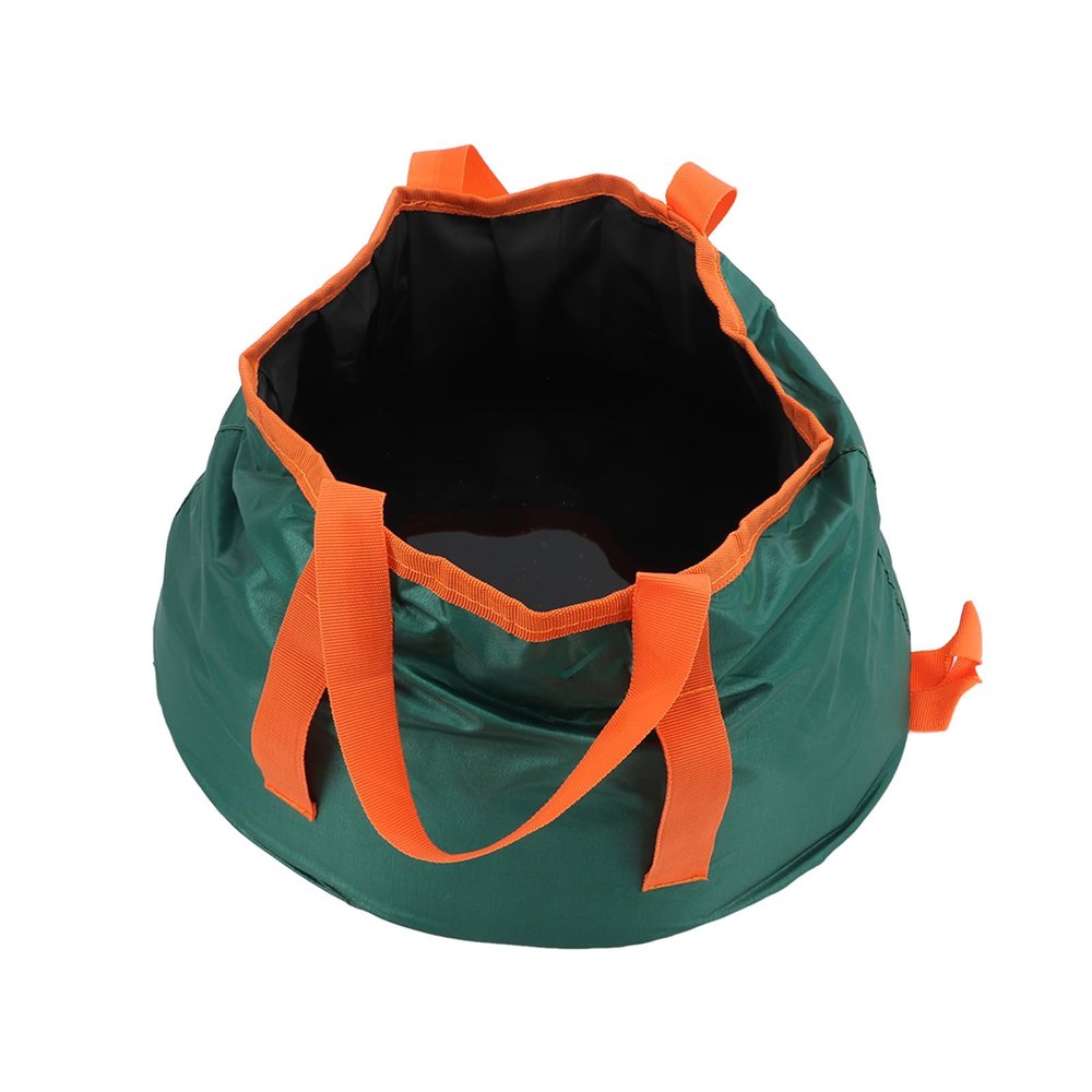 Collapsible Bucket, Portable Folding Water Container, Lightweight Wash Basin, Car Wash Bucket with Handle for Camping, Dish Washing, Laundry, Fishing,Hiking (Dark Green)