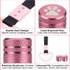 2Pcs Light Pink Heart Shaped Car Handle Straps Interior Decor & 4Pcs Cat's Paw Pink Tire Valve Caps Anodized Aluminum Corrosion Resistant Universal for Cars Trucks SUVs Motorcycles Bikes view 3