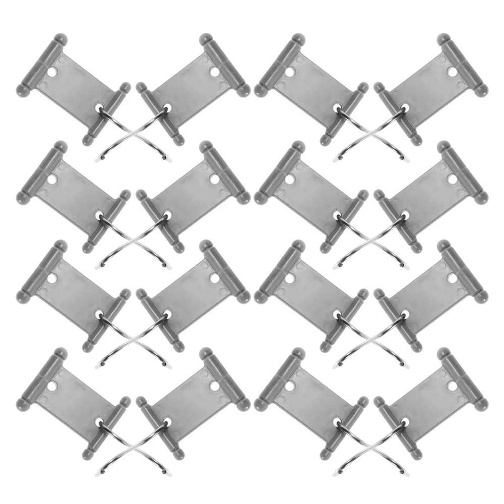 FELTECHELECTR 16pcs Double-Sided Rv Awning Hooks with Plastic and Stainless Steel, Camping Awning Light Clips and Trailer Hangers for Camper Outdoor Tent Accessories
