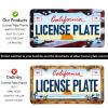 American Flag License Plate Frames - 2 Pack Patriotic Matte Stripe US Flag Gloss License Plate Frame Holder Car Plate Frame Covers with 4 Holes Screws Fasteners Caps for Standard US 12x6 Inch view 4