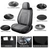 Car Seat Covers Full Set Fit For Hyundai Genesis 2009-2016 ,Black&Gray view 2