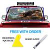 Eagle Holding Torch Truck Rear Window Decal Patriotic Back Graphic Perforated Vinyl Sticker for Truck Car SUV Van, American Flag in the Flames of War Auto Decoration Trucks Rear Window Film Decal, L view 4