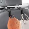 USSDE Car Seat Hooks Vehicle Headrest Back Storage Organizer 2 Pack for Purses Bags Backpacks Groceries Hanger Holder - Universal Sturdy Holds 55lbs 360 Rotating (Style B/Black) view 2