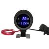 Fesjoy Round Water Temperature Gauge Meter LED Blue Light for Car Motorcycle ATV, Easy Installation ABSMetal Material view 4