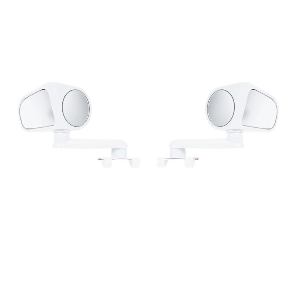 UKCOCO 2pcs Universal Adjustable Rearview Auxiliary Blind Spot Mirrors with Wide Angle Glass and Plastic, 360-degree Car Front and Rear Wheel Blind Zone for Enhanced Driving Safety