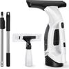 Window Vacuum Squeegee Electric Window Cleaner Window Cleaning Tool with 150ml Dirty Water Tank, Extension Handle for Shower Glass, Window Cleaning Car Windows Tiles Mirrors Glass view 1