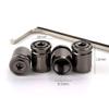 4pcs Anti-Theft Tyre Valve Caps for Honda Pilot Elite 2023 Premium Metal Dust Covers with Rubber O-Ring Seal and Hex Wrench Locking System,Black view 2