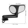 GOOHOCHY Rotatable 360 Plastic and Glass Blind Spot Rear View Mirror Car Side Mirror Left Side Black for Vehicle Safety view 2