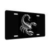 Scorpion Front License Plate for Women Tribal Tattoo Black Gothic Car Vanity Plates Decorative Aluminum Metal Cute Novelty License Plate Cover for Men 6x12 Inch (4 Holes) view 2