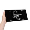 Scorpion Front License Plate for Women Tribal Tattoo Black Gothic Car Vanity Plates Decorative Aluminum Metal Cute Novelty License Plate Cover for Men 6x12 Inch (4 Holes) view 4