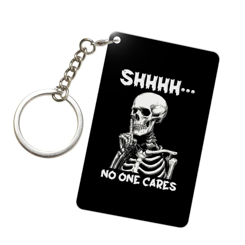 Kangweida Shhhh No One Cares 23 Inch Rectangular Keychain Custom Design Durable Fashionable