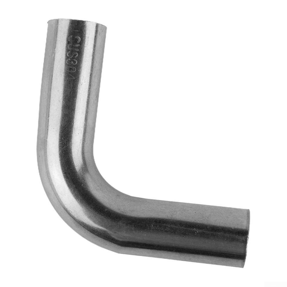 90 Degree Mandrel Bend Stainless Steel Elbow Tube Connector for Exhaust Systems and Pipe Rotation Projects with Polished and Material (19mm)