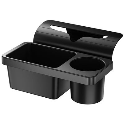 2-in-1 Car Door Side Organizer & Cup Holder Expander, Window Slot Hanging Storage Box for Cell Phone, Sunglasses, Keys, Universal Vehicle Interior Accessories for Car, Truck, SUV - Black