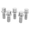 Abaodam 5pcs 28mm Chrome Wheel Bolts with Ball and Conical Seats, Universal Car Hub Screws for Automotive Tire Stability and Wheel Rim Compatibility view 1