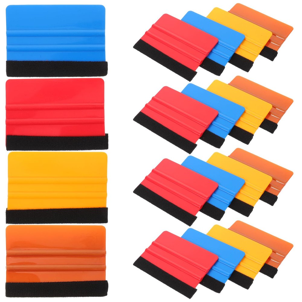 FESTFENDS 20pcs Car Film Squeegee Set with Plastic Glass Scraper, Windscreen Squeegees for Window Tint Installation, Damage-Free Vinyl Applicator Tools for Automotive Film Wrap and Decal