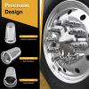 HQALTY 33mm Lug Nut Covers - ABS Chrome Push-on Wheel Nut Covers for Semi Trucks (60Pcs) view 2