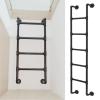 Emergency Window Well Escape Ladder WallMounted Metal Loft Bed Ladder Industrial Iron Bunk Bed Ladder Indoor & Outdoor Metal Climbing Rung Safety Rescue Equipment. view 1