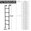 Emergency Window Well Escape Ladder WallMounted Metal Loft Bed Ladder Industrial Iron Bunk Bed Ladder Indoor & Outdoor Metal Climbing Rung Safety Rescue Equipment. view 2