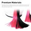 sdidzad 2 PCS Motorcycle Helmet Pigtails Hair, Fashionable Helmet Hair Decoration with Detachable Suction Cup, Personalized Smooth Helmet Black & Pink Ponytail (Helmet not Included) view 3