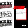 Fuck IT Edition Emblem 2 Pack, Alloy Car Exterior Badge, Fuck-IT Edition 3D Decals for Trucks, 3D Fender Badge Decal Car Truck Replacement, Fit for All Cars (Black and White) view 2