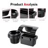 YAWUROU Car Window Storage Organizer, Vehicle Door Side Hanging Storage Box with Cup Holder & Phone Mount, Clip-on Car Door Edge Storage Box for Cell Phone, Wallet, Keys, Sunglasses (Style 2) view 3