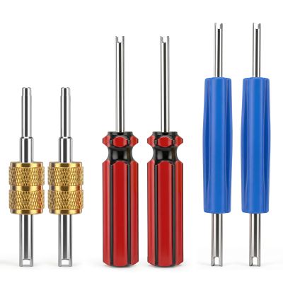 Aeaocvo 6 Pcs Valve Core Removal Tool, R134 R12 A/C HVAC Valve Stem Removal Tool, Single & Dual Head A/C Valves Core Extractor for Air Conditioning Line Repair Removals Tools