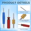 Aeaocvo 6 Pcs Valve Core Removal Tool, R134 R12 A/C HVAC Valve Stem Removal Tool, Single & Dual Head A/C Valves Core Extractor for Air Conditioning Line Repair Removals Tools view 3
