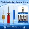 Aeaocvo 6 Pcs Valve Core Removal Tool, R134 R12 A/C HVAC Valve Stem Removal Tool, Single & Dual Head A/C Valves Core Extractor for Air Conditioning Line Repair Removals Tools view 4