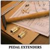 Amosfun Bike Pedal Extenders Pair Gold Alloy Pedal Extension Axle Sturdy Compact Adapter for Mountain Bike Cycling Accessories view 3