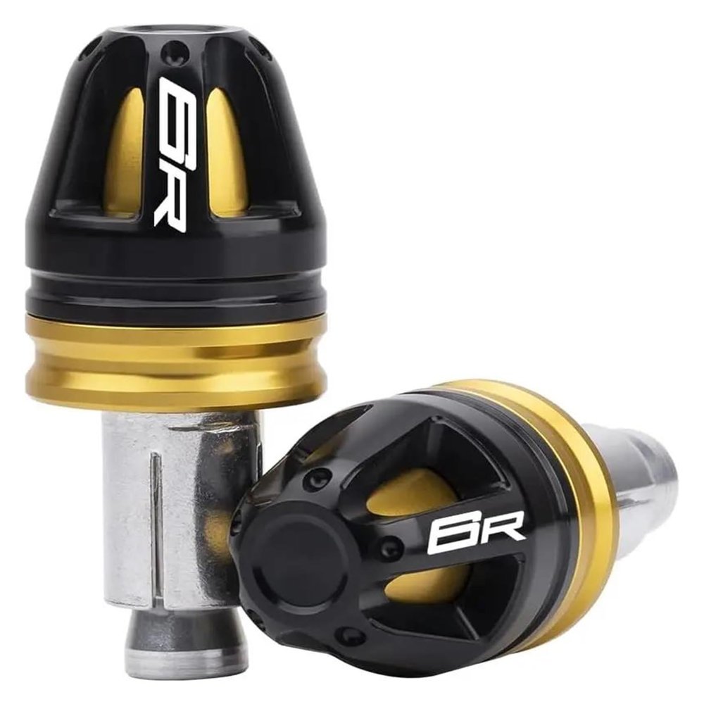 for Ninja ZX-6R 636 1995-2024 7/8 Bars 17mm Diameter CNC Handlebars Motorcycle Handlebar End Caps(Yellow)
