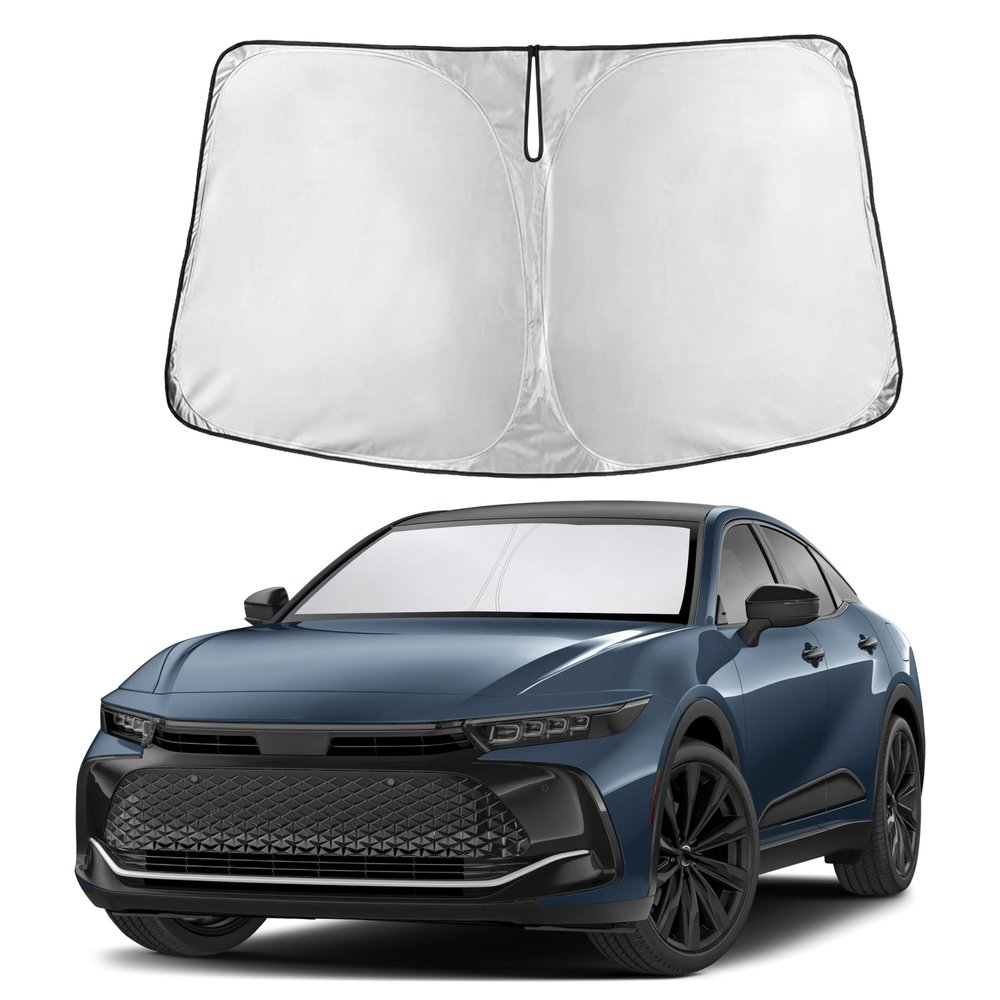 Autovir Windshield Sun Shade Fit for 2023-2024 2025 2026 Toyota Crown Sunshade, Front Car Window Shades Sun Visor, Blocks UV Rays & Heat, Car Accessories