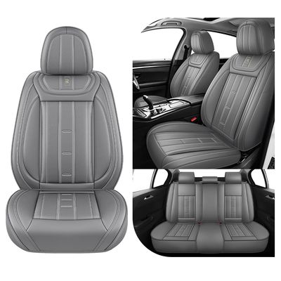 AWUI for Nissan Titan Seat Covers 2004-2026 Full Set,Waterproof Nappa Leather, Scratch-Resistant, 360 Full Coverage, Anti-Slip & Easy-Clean Car Seat Covers(5 Seat,Grey)