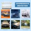 Custom Fit Waterproof Car Cover for Hyundai Kona 2(2023-),Oxford Fabric with Side Door Zippers, Windproof Straps, Reflective Strips & Storage Bag, All Season Full Protection view 4