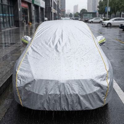 Custom Fit Waterproof Car Cover for Ford Tourneo Courier(2023-),Oxford Fabric with Side Door Zippers, Windproof Straps, Reflective Strips & Storage Bag, All Season Full Protection