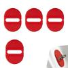 wipcowi 4 PCS Car Door Latches Covers, Anti-rust Shock-absorbing Buffer Pad, ABS Thickened Door Latch Decoration Paint Guard, Self-adhesive Protection Cover for Most Cars (Carbon Fiber Red) view 1