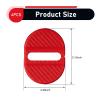 wipcowi 4 PCS Car Door Latches Covers, Anti-rust Shock-absorbing Buffer Pad, ABS Thickened Door Latch Decoration Paint Guard, Self-adhesive Protection Cover for Most Cars (Carbon Fiber Red) view 2