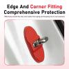 wipcowi 4 PCS Car Door Latches Covers, Anti-rust Shock-absorbing Buffer Pad, ABS Thickened Door Latch Decoration Paint Guard, Self-adhesive Protection Cover for Most Cars (Carbon Fiber Red) view 3