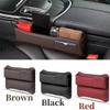 YUFENGLIHAI 2Pcs PU Leather Car Seat Gap Filler Organizer for Citroen Berlingo 2018-2023, Front Seat Storage Box Center Console Side Pocket Organiser for Phones Keys Cards,C/Red view 2