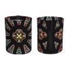 Cvzelas Stained Glass Gothic Cathedral 600d Oxford Car Trash Can, Portable Vehicle Trash Container for Car, SUV, Truck Durable, Black Bottom Design view 2