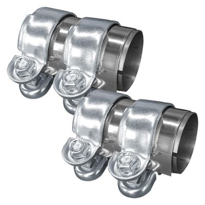 UHANBUT 2 Inch Automotive Exhaust Clamp, Stainless Steel, 2PCS