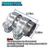 UHANBUT 2 Inch Automotive Exhaust Clamp, Stainless Steel, 2PCS view 2