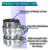 UHANBUT 2 Inch Automotive Exhaust Clamp, Stainless Steel, 2PCS view 4