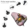 Bike Seat Cover Soft Comfort Bike Seat Cushion for Women Men Mandarin Duck in Lotus Waterproof Bicycle Seats Cushion Protective with Drawstring, Fit for City Road/Mountain view 3