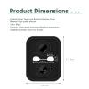 wipcowi 4 PCS Car Door Strike Protector, 3.35" x 2.60" Silicone Door Latch Cover, Noise Reduction Car Shock-absorbing Pad, Universal Auto Protective Accessories (Black) view 2