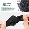 wipcowi 4 PCS Car Door Strike Protector, 3.35" x 2.60" Silicone Door Latch Cover, Noise Reduction Car Shock-absorbing Pad, Universal Auto Protective Accessories (Black) view 3